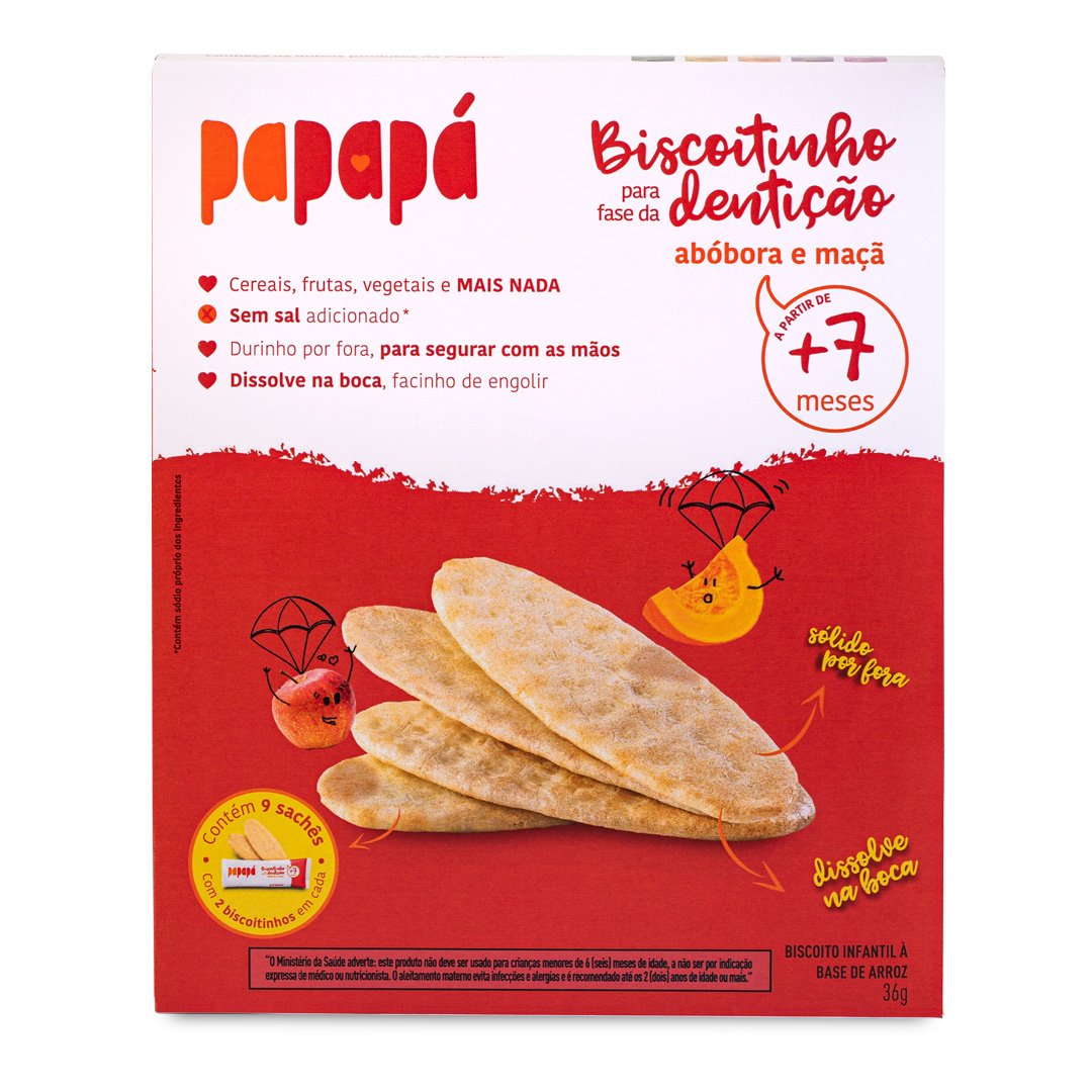 Biscoitinho para Fase da Dentição Maçã e Abóbora 36g